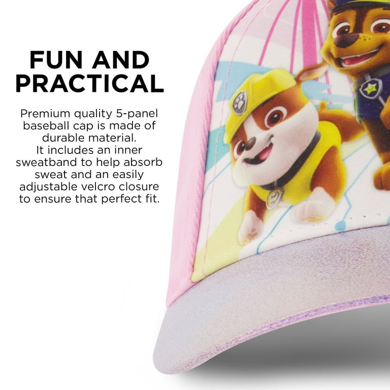 Nickelodeon Paw Patrol Toddler Baseball Hat for Girls Size 2-4 Kids Cap