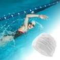 thumbnail image 2 of Unique Bargains 1 Pc Pleated Style  Swim Cap 5.91"x9.25" White, 2 of 6