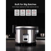 CUCKOO Commercial Rice Cooker & Warmer, Extra Large Rice Cooker 30-Cup Uncooked / 60-Cup Cooked, Professional Industrial Grain Cooker with Large Capacity, Easy One-Touch Operation, Silver (CR-3055)
