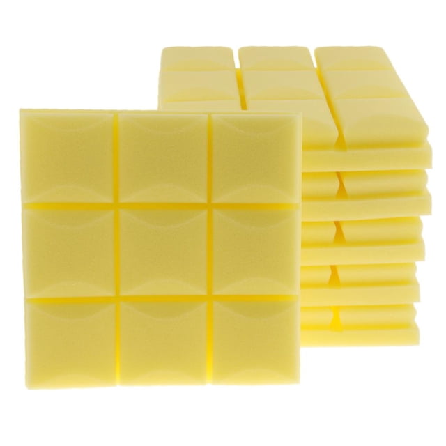 Panel de absorción de sonido Hugo Espuma Acústica 6 Piezas Amarillo