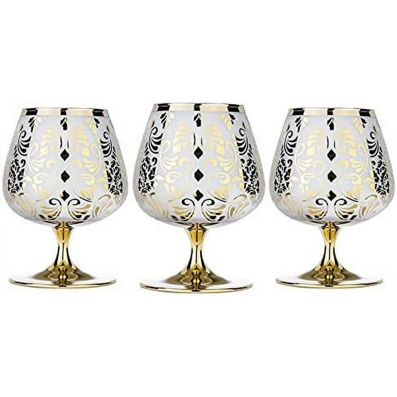 Glasstar GS14358 Liberty 13.5-Ounces Crystal Brandy Glasses, Set of 3