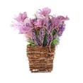 thumbnail image 4 of Corona de cesta de lavanda para puerta de entrada, corona Artificial de primavera y verano, adornos colgantes para jardín y granja, 4 of 8