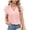 Pink, variant on SOMER Womens Dressy Shirts Ruffle Short Sleeve V Neck Work Blouse Business Casual Summer Cute Tops 2025 Pink L