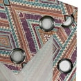 thumbnail image 4 of Ambesonne Tribal Grommet Curtain, Diagonal Ethno Pattern, 50" x 120", Purple and Teal, 4 of 6