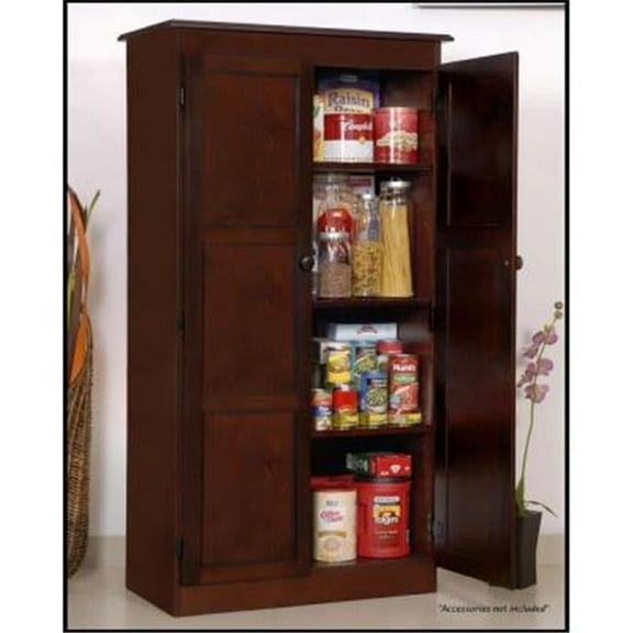 KT613-C Multi-use Storage Cabinet, Cherry Finish 4 Shelves