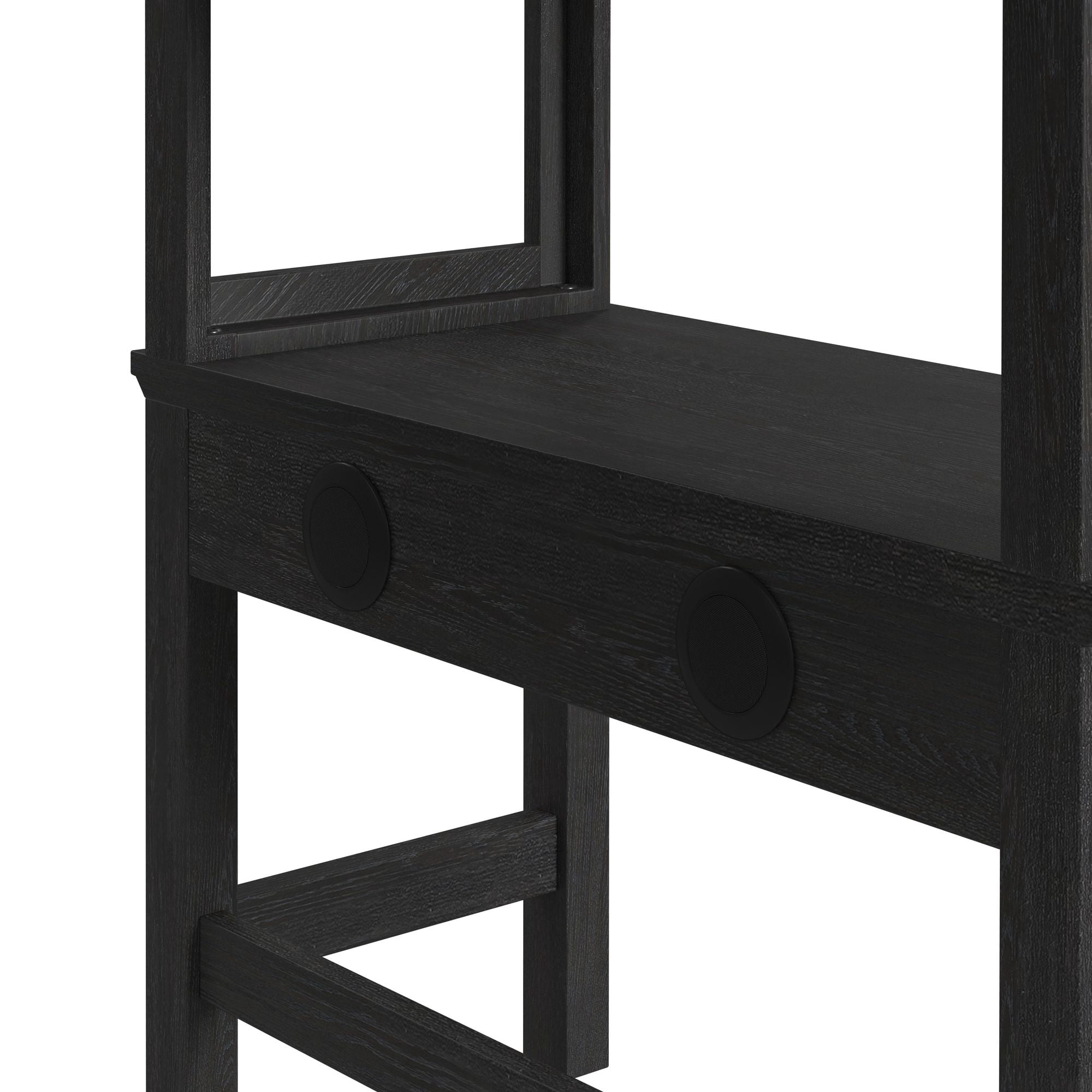Brooklyn Kids Twin Loft with Staircase &Desk-Speaker 5PC Bedroom Set in Charcoal