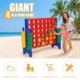thumbnail image 2 of Redsmile Jumbo 4-to-Score Giant Game Set with 42 Jumbo Rings and Quick-Release Slider-Blue Blue - Outdoor Backyard Lawn Party Game for Kids Adults, 2 of 11