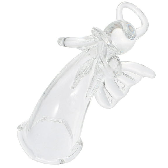 FRCOLOR 1pc Glass Angel Ornament Mini Angel Figurine Statue Inspirational Gift