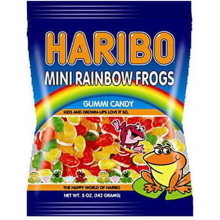 (2 pack) Haribo Mini Rainbow Frogs, 5 OZ