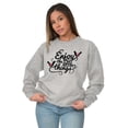 thumbnail image 5 of Cute Enjoy the Little Things Birds Women Crewneck Sweatshirt Brisco Brands X, 5 of 6