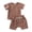 Brown, variant on Ketyyh-chn99 Toddler Baby Boy Summer Clothes 2Pcs Toddler Kids Baby Boy Girl Solid Pullover Short Sleeve Cotton Sweatshirt T Shirt Crewneck Tops Shorts Set Clothes Size for 9-12 Months,White