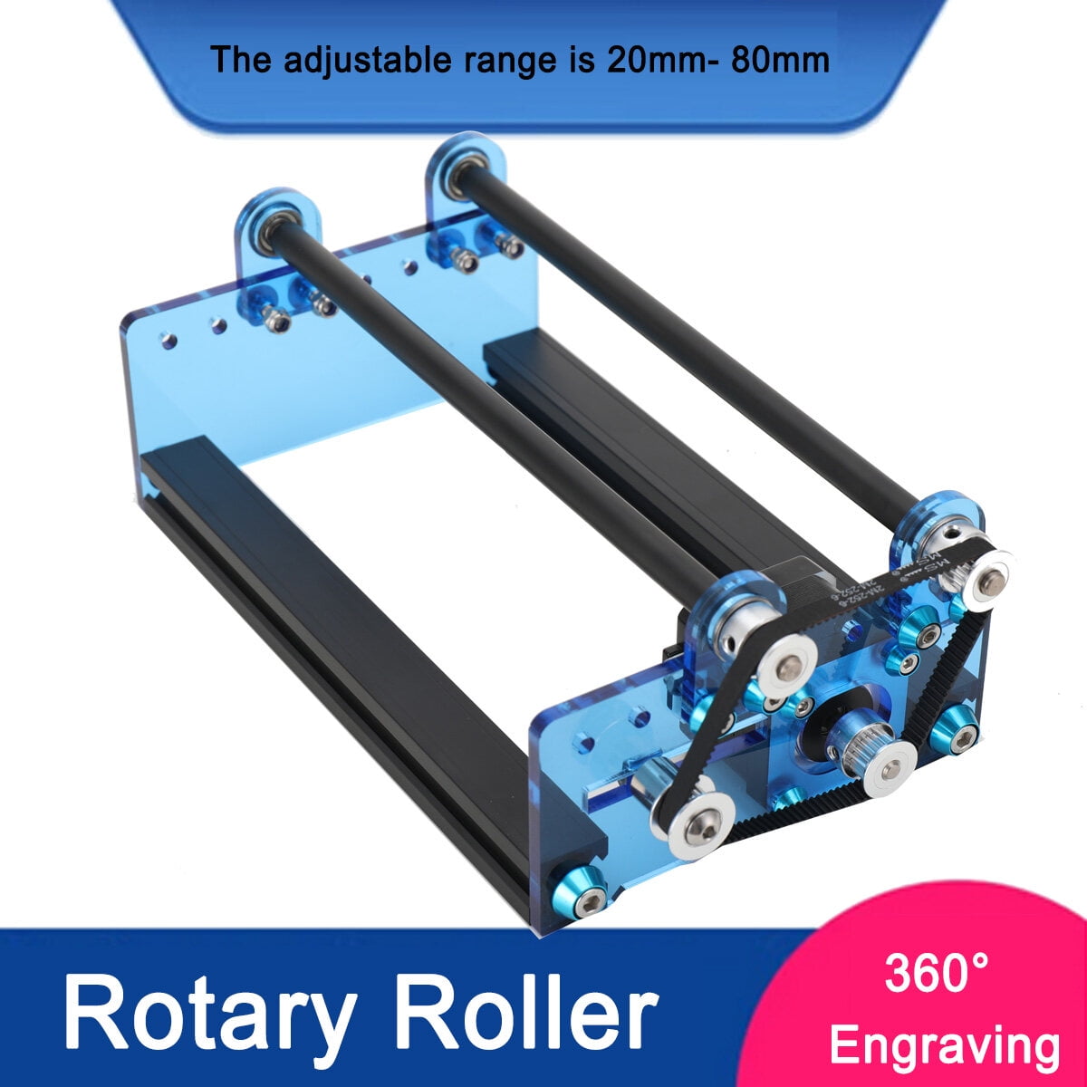 CDZHLTG Y-axis Rotary Roller 360° Rotating For Laser Engraving Cylindrical Objects