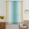 thumbnail image 3 of Teal Yellow Ombre Sheer Curtains 96 Inches Long, Farmhouse Modern Gradient Art Light Filering Curtains, Privacy Drapes Simi Floor to Veiling Curtain for Living Room Bedroom Large Window Treatment, 3 of 9