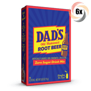 6x Packs Dad's Old Fashioned Root Beer Drink Mix Singles | 6 Sticks Each | .53oz