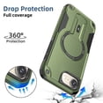 thumbnail image 5 of Allytechgroup Rugged Back Case for iPhone 16e, Compatible with MagSafe Full Body Protection Soft TPU Bumper Shockproof Anti-Scratch Magnetic Case with Kickstand for iPhone 16e, Armygreen, 5 of 7