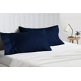thumbnail image 3 of Pillow Cases Pack of 2 100% Egyptian Cotton , Soft and Luxury, Envelope Closure Bed Pillow Covers, Super Soft and Comfy 26" x 26" Inch - Navy Blue Stripe, 3 of 6