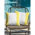 thumbnail image 3 of Outdoor Pillows Waterproof, Yellow Striped Throw Pillows with Inserts Included, Stripes Farmhouse Modern Indoor Outdoor Decorative Lumbar Pillow for Bed/Couch/Patio 16"x16", 2Pcs, 3 of 8