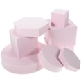 thumbnail image 1 of SHISUYAN 8Pcs Pink Foam Geometric Cube Prop Set for Social Media Users, 1 of 8