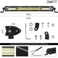 thumbnail image 2 of 11 Pouces Simple Rangée Conduit Lumière barspotlight Combinaison Conduite Barre Lumineuse Tout-Terrain Conduit Travail Lumière 1 Pièce Appropriée pour Camion ATV, UTV, SUV, Voiture (9610B-11 Pouces), 2 of 7
