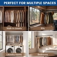 thumbnail image 2 of Riousery Heavy Duty Closet Rod, 17.7-67.7 Inch Adjustable Metal Closet Bar, Wall Mounted Clothes Hanging Rod, Sturdy Design, Matte Black, 2 of 7