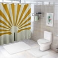 thumbnail image 7 of Orinice Stripes Sun Precisionism Bathroom Decor Set Colorful Luxurious Graphic Print Polyester Fabric Fashion Shower Curtain Set Home Bathroom Decoration with Hooks 69x72, 7 of 7