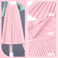 thumbnail image 3 of Keasmto Women Skirts Leopard Pleated Skirt Midi Long Cheetah High Waist Ladies Elasticized Summer A Line Skirts for Work Office XS, 3 of 5