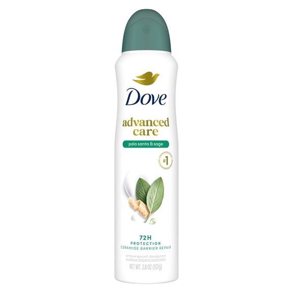 Dove Dry Spray For 72-hour Sweat And Odor Protection Palo Santo & Sage Alcohol Free ,3.8 oz