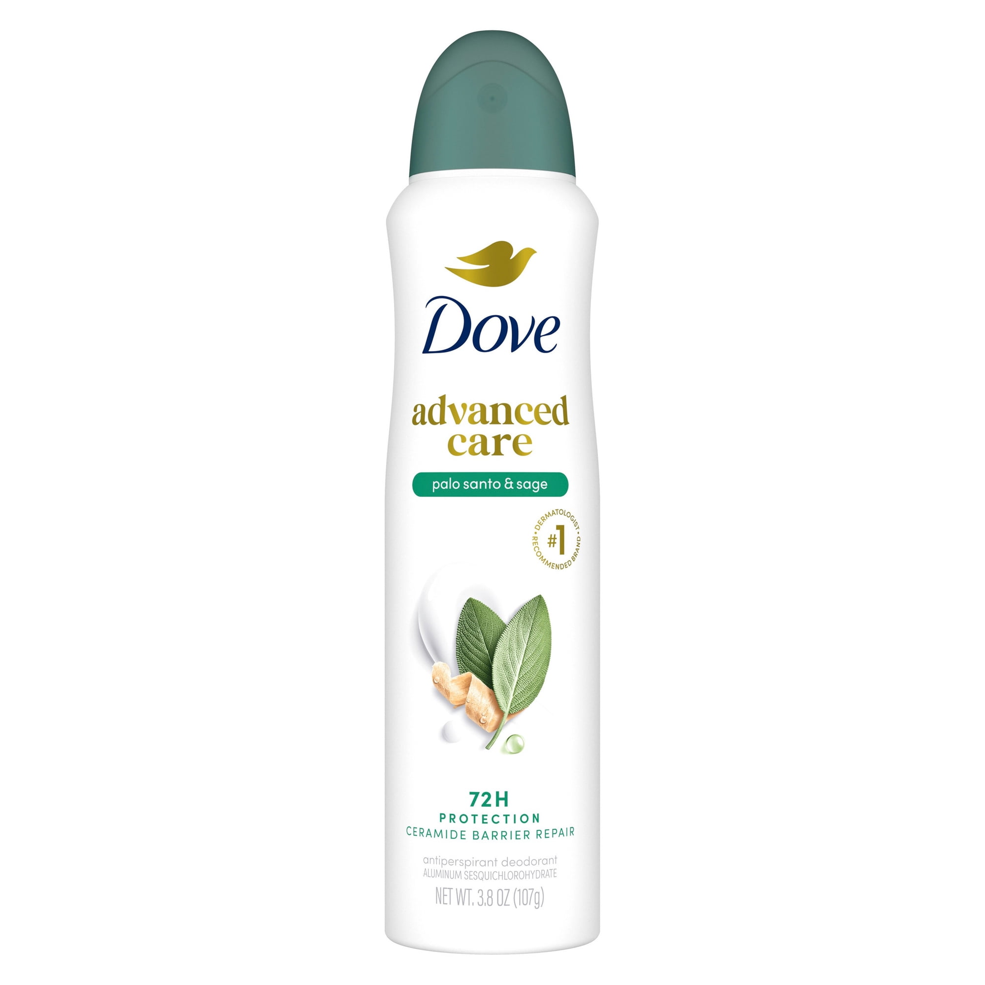 Dove Dry Spray For 72-hour Sweat And Odor Protection Palo Santo & Sage Alcohol Free ,3.8 oz