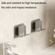 thumbnail image 5 of Porta cepillos de dientes de montaje en pared único sin rastro, estante de almacenamiento eléctrico para el baño, 5 of 6