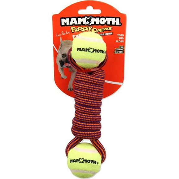 Mammoth 53500F 7.5 in. Extra Twister Bone with 2 Mini Balls - Multi Color - Case of 96