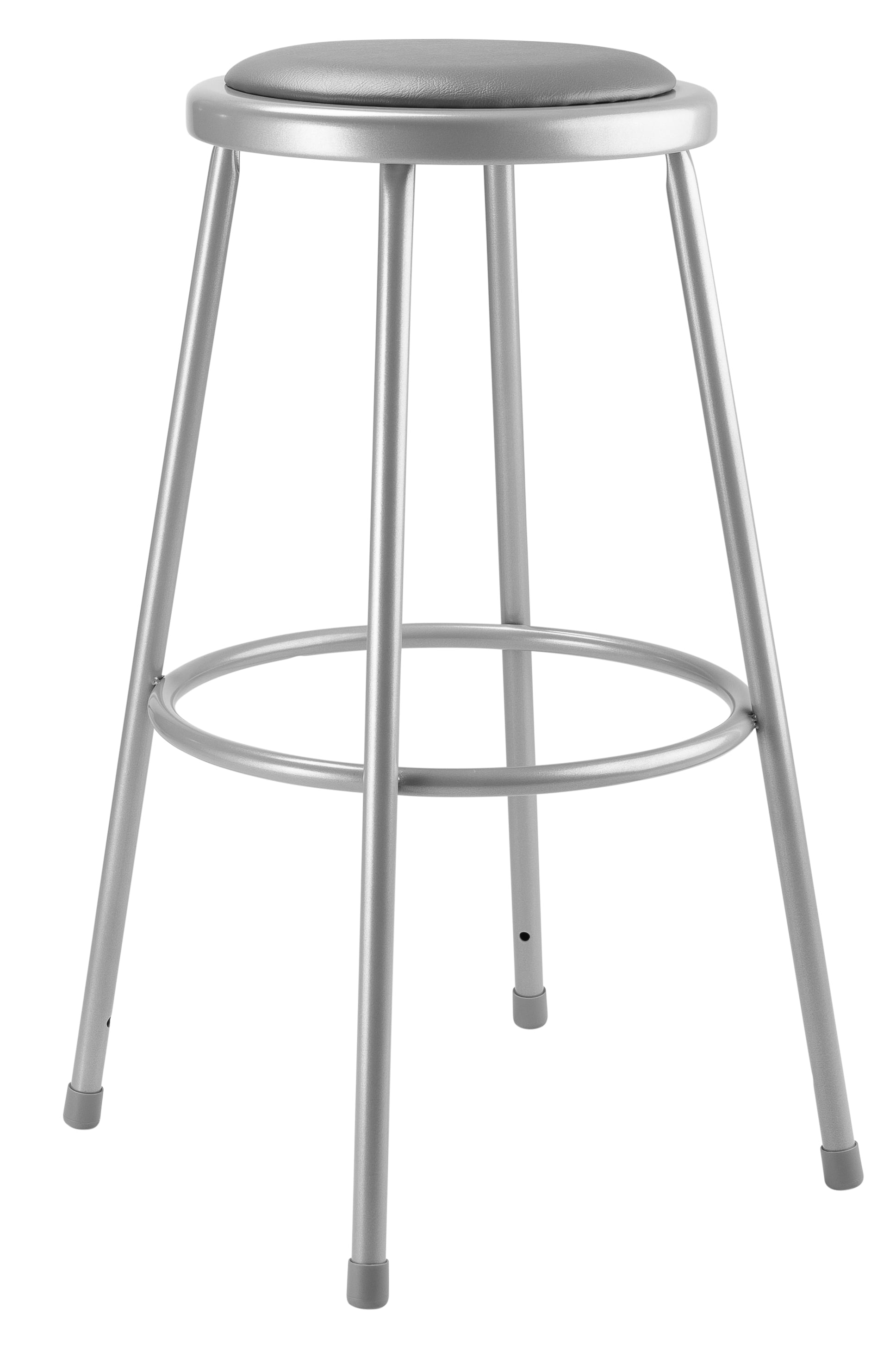 (Pack of 2) NPS 30" Heavy Duty Vinyl Padded Steel Stool, Grey