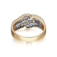 thumbnail image 4 of 0.22Cttw Baguette & 0.61Cttw Round Diamond Ladies Cocktail Ring 14K Yellow Gold, 4 of 5