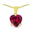 thumbnail image 2 of Star K� 7mm Created Ruby Small Heart Shape Love Pendant Necklace, 2 of 9