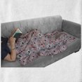 thumbnail image 6 of Native Soft Flannel Fleece Throw Blanket, Indigenous Mayan Pattern with Animals and National Motifs in Circles, Cozy Plush for Indoor and Outdoor Use, 70" x 90", Vermilion Dark Blue, by Ambesonne, 6 of 6