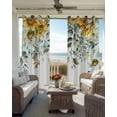 thumbnail image 4 of Sunflowers Blackout Curtains 45 Inches Long for Bedroom,Eucalyptus Leaves Spring Floral Summer Botancial Thermal Insulated Room Darkening Black Out Curtain Panels Grommet Drapes for Living Room, 4 of 8