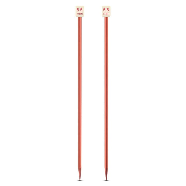 Wweixi Color Random Knitting Needles Sweater Portable Weaving Needle DIY Crafting Handknitting Tool Needleworking Equipment 5.5mm 1Set