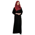 thumbnail image 2 of Bimba Islamic Clothes For Women Long Prayer Robe Maxi W/ Printed Hijab Rayon Abaya Front Button Muslim Dress, 2 of 8