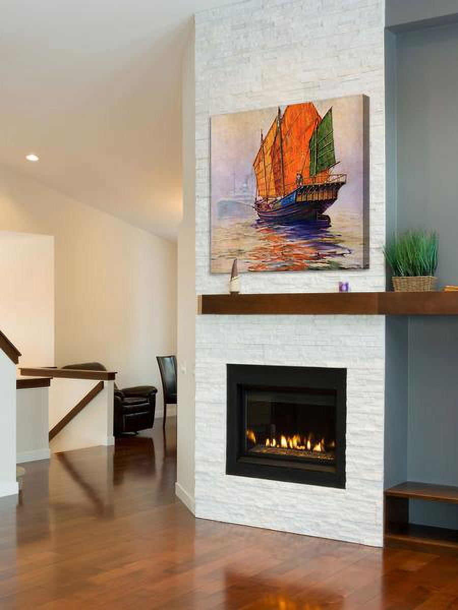 "Orange Reflection" Painting Print on Wrapped Canvas