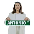 thumbnail image 4 of ANTONIO Classic Street Sign (2 Pack) Childrens Name Room Sign Road Sign | 6" X 24" Plastic Address Sign, 4 of 5