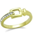thumbnail image 1 of Women Two-Tone IP Gold Stainless Steel Ring with Top Grade Crystal in Clear - Size 10, 1 of 1