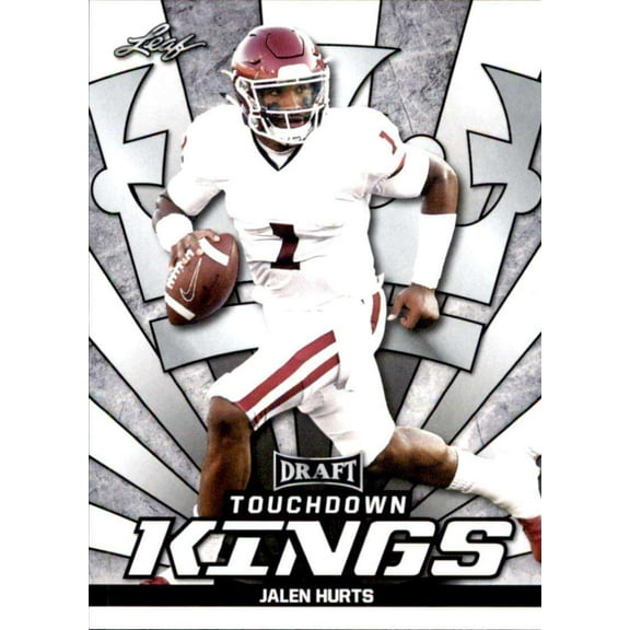 NFL 2020 Leaf Draft Jalen Hurts #83 (Rookie, Touchdown Kings)
