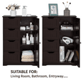 thumbnail image 5 of Alden Design Wooden Bathroom Storage Cabinet with 4 Drawers & Cupboard, Espresso, 5 of 13