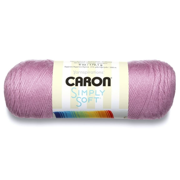 Caron Simply Soft Collection Blackberry Yarn, Acrylic, Medium Weight #4, 6 ounces