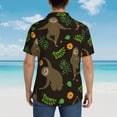 thumbnail image 4 of Fuzoiu Sloth Doing Yoga Print Hawaiian Shirt for Men, Summer Beach Casual Short Sleeve Button Down Shirts, Men’s Beach Summer Shirts with Pocket,3X-Large, 4 of 7