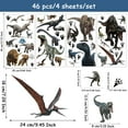thumbnail image 2 of 46 Pcs For Jurassic Dinosaur Theme Wall Stickers – Cartoon Character PVC Removable DIY Wall Decals for Boys Girls Bedroom, Living Room, Playroom Decor, 9.84x17.72 Inch, 4 Sheets Set, 2 of 5