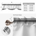 thumbnail image 5 of Black White Stripe Tie Up Valance Curtains for Windows, Kitchen Curtains Window Shades, Abstract Geometric Light Filtering Roman Curtain Valances for Bedroom/Bathroom/Cafe 42"x12", 5 of 9