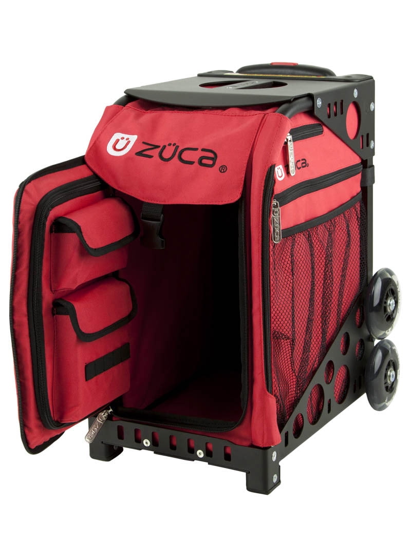 Zuca 18" Sport Bag - Chili with 2 Small Utility Pouch (Black Frame)