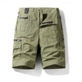 thumbnail image 2 of Fesfesfes Fashion Mens Golf Shortswith Pocket Buttons Solid Cargo Shorts Leisure Time Sport Shorts Tooling Short Pants Spring, 2 of 4