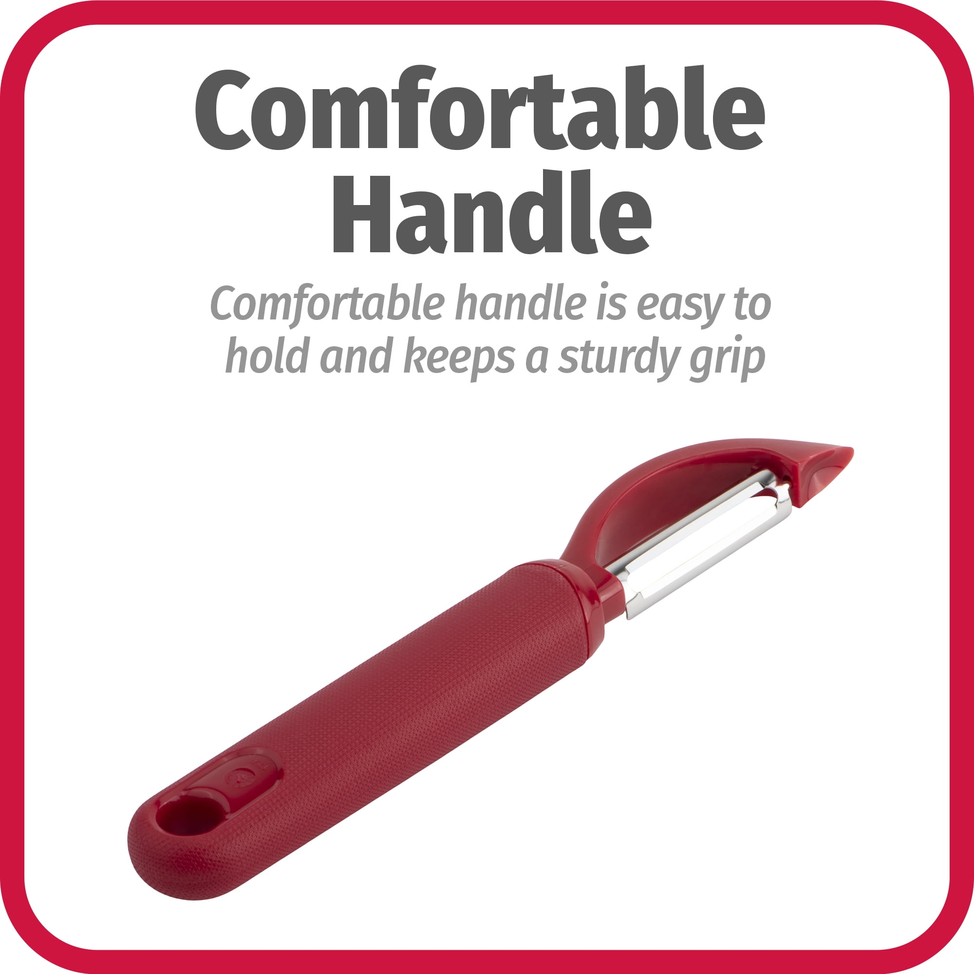 GoodCook PROfreshionals Fruit and Veggie Swivel Peeler, Red