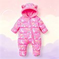 thumbnail image 2 of Ymyiu Winter Baby Clothes Baby Girls Winter Snowsuits Toddler Jackets for Boy Infant Jumpsuit 0 3 Months(Pink, 0-3 Months), 2 of 9